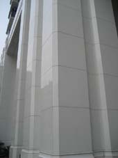Marmoglass facade, granite curtain walls